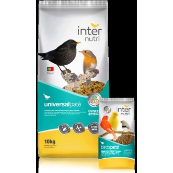 Dist. de Alimentos p/ t/ tipo de Animais | Birds (Pássaros) UNIVERSAL PATÉ | Saco de 700g/ 10kg  Alimentos complementar para Pássaros Insectívoros.